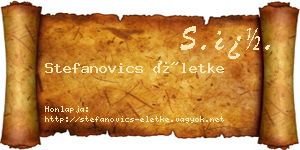 Stefanovics Életke névjegykártya